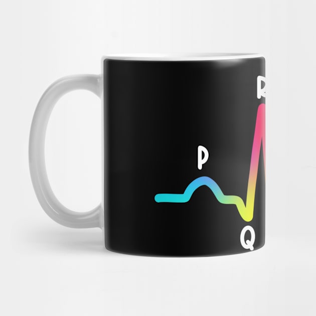 Hand Drawn Rainbow Electrocardiogram by Sofia Sava